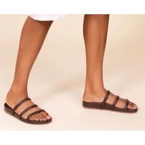 NWT Charlotte Stone Dolly Sandals Chocolate Brown Cosmos Boho‎ Womens Size 5